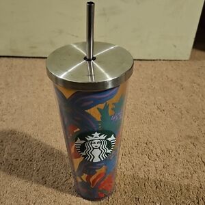 Starbucks Summer Forest Dream Aqua Terra Floral Tumbler